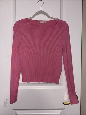Primark Ribbed Crewneck Sweater in Pink